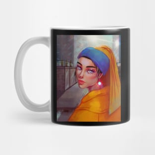 Modern Girl With The Pearl Earring Mug